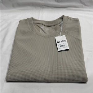 Figs Gray Waffle Longsleeve Underscrub Top